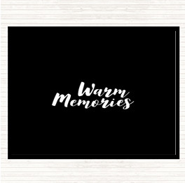 Black White Warm Memories Quote Placemat