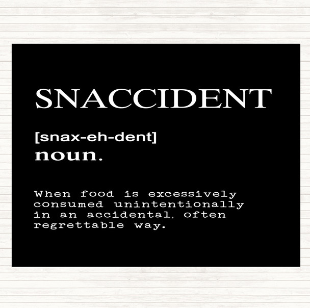 Black White Word Definition Snaccident Quote Placemat