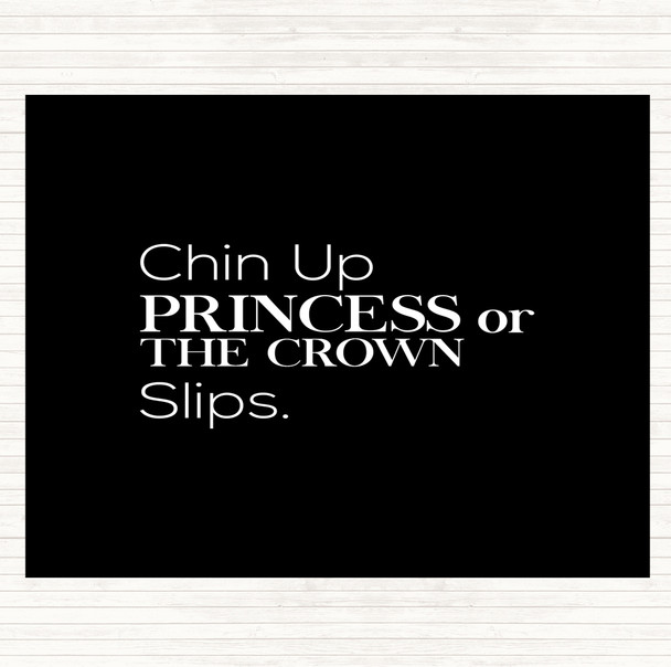 Black White Chin Up Quote Placemat