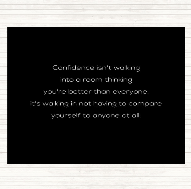 Black White Confidence Quote Placemat