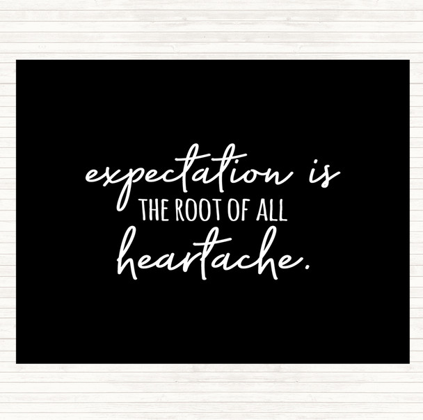 Black White Expectation Quote Placemat