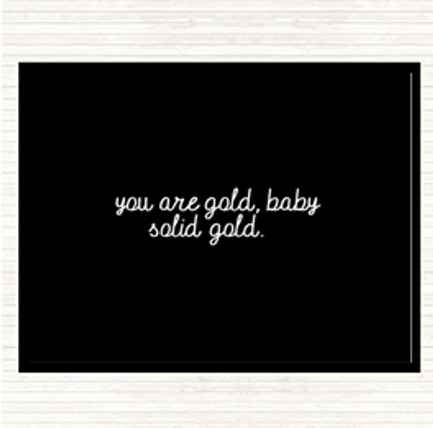 Black White Gold Baby Quote Placemat