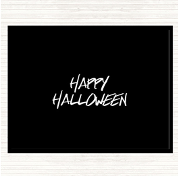 Black White Halloween Quote Placemat