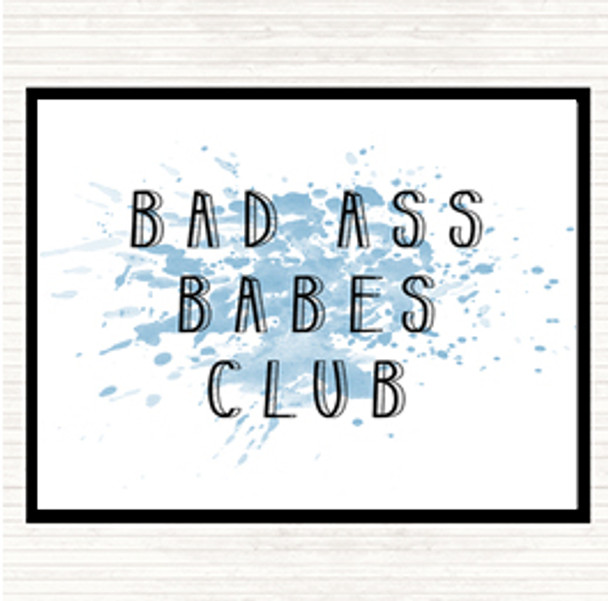Blue White Babes Club Inspirational Quote Placemat