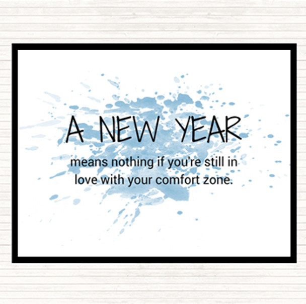 Blue White A New Year Inspirational Quote Placemat