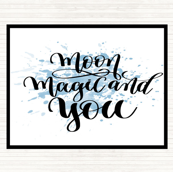 Blue White Moon Magic You Inspirational Quote Placemat