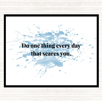 Blue White One Thing Everyday Inspirational Quote Placemat
