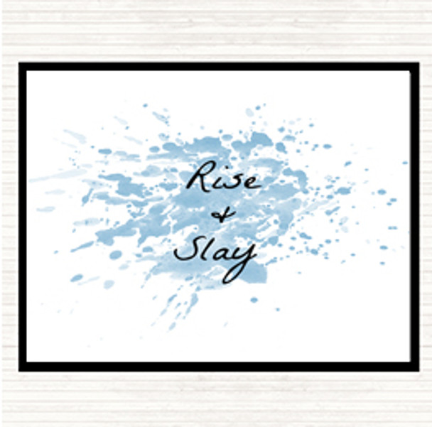 Blue White Rise And Slay Inspirational Quote Placemat