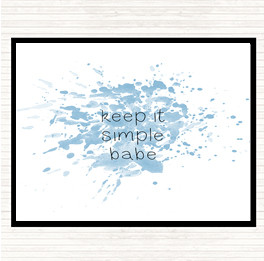 Blue White Simple Babe Inspirational Quote Placemat