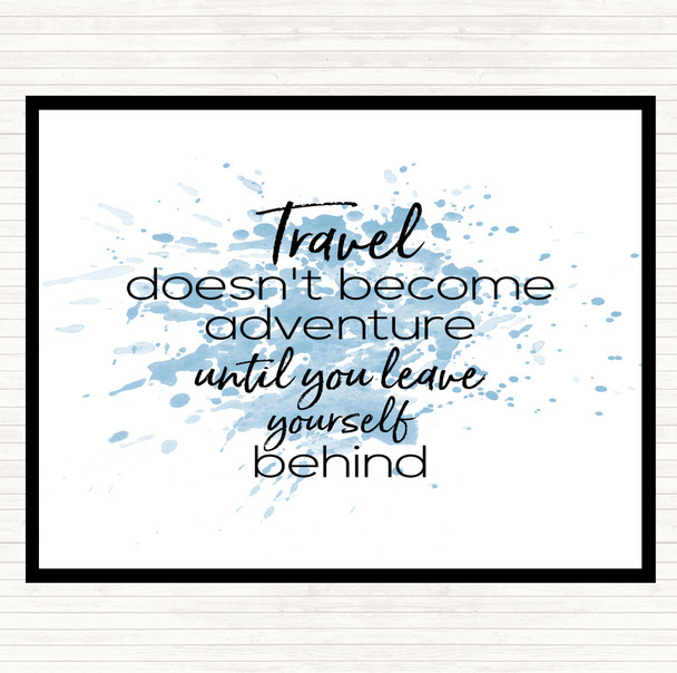 Blue White Travel Inspirational Quote Placemat