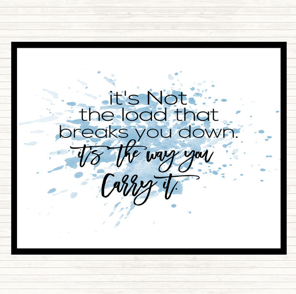 Blue White Way You Carry Inspirational Quote Placemat
