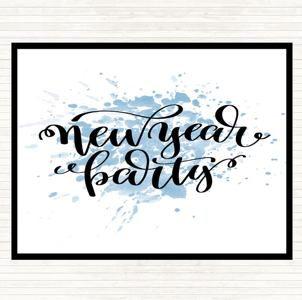 Blue White Christmas New Year Party Inspirational Quote Placemat