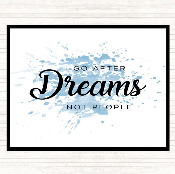 Blue White Dreams Not People Inspirational Quote Placemat