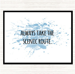 Blue White Always Take Inspirational Quote Placemat