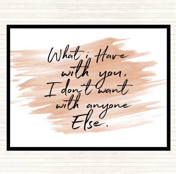 Watercolour Have With You Quote Placemat