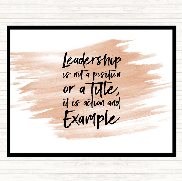 Watercolour Leadership Quote Placemat