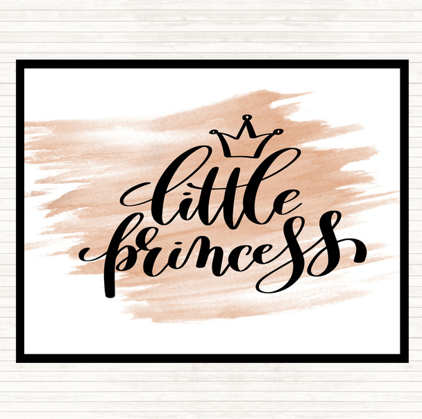 Watercolour Little Princess Quote Placemat