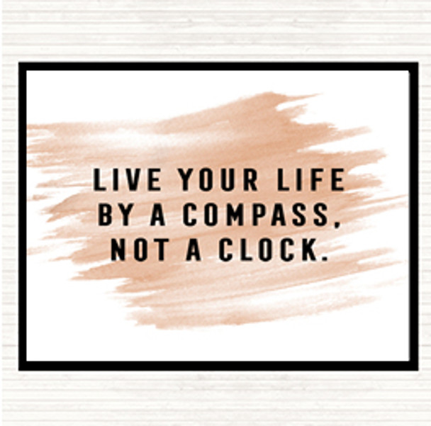 Watercolour Live Your Life Quote Placemat