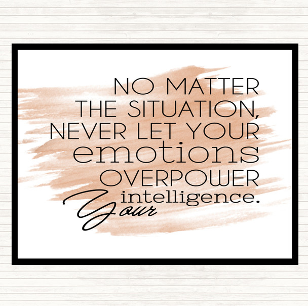Watercolour No Matter The Situation Quote Placemat