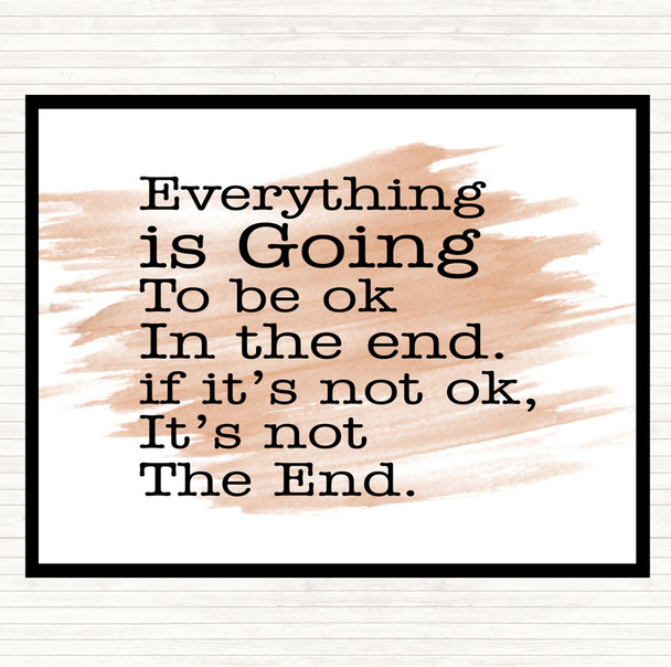 Watercolour Not The End Quote Placemat