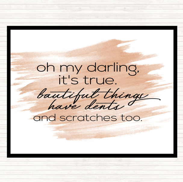 Watercolour Oh My Darling Quote Placemat