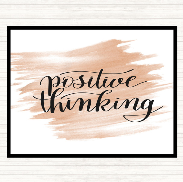Watercolour Positive Thinking Quote Placemat