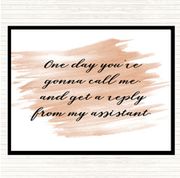 Watercolour Reply From Assistant Quote Placemat