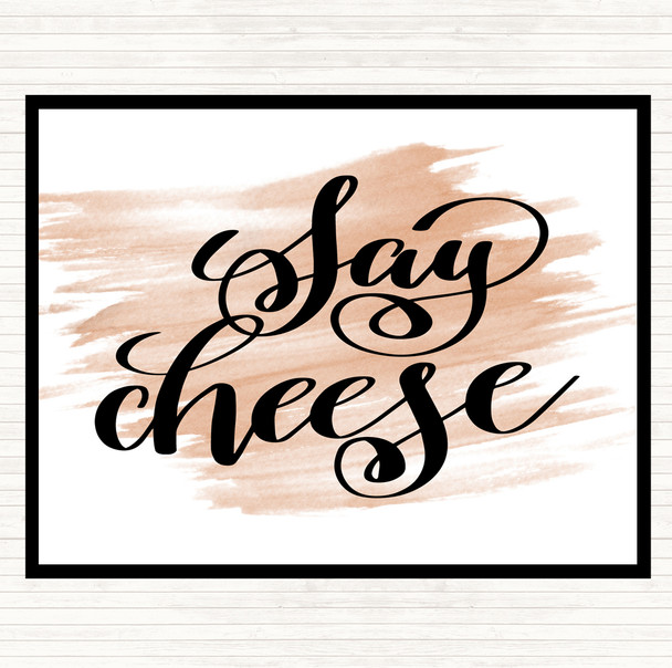 Watercolour Say Cheese Quote Placemat