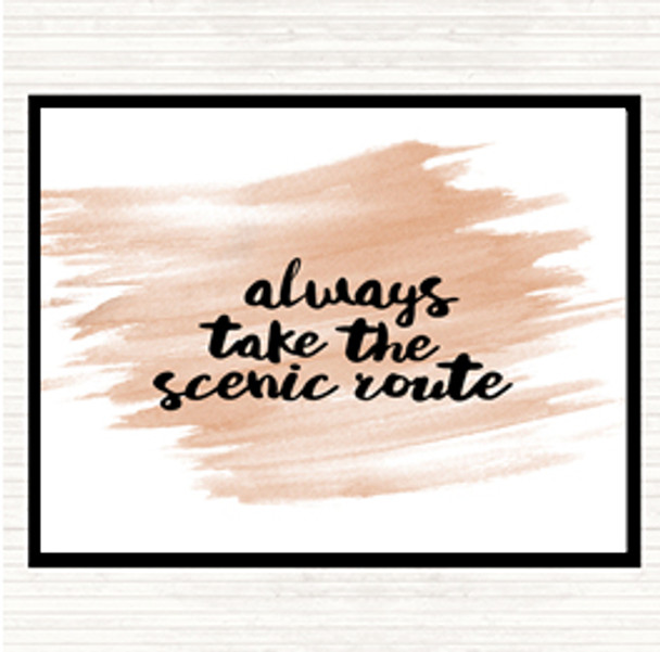 Watercolour Scenic Route Quote Placemat