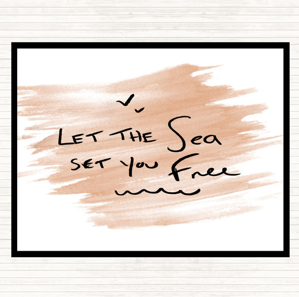Watercolour Sea Set Free Quote Placemat