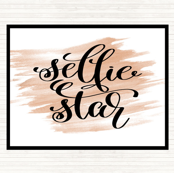 Watercolour Selfie Star Quote Placemat