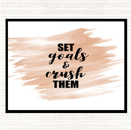 Watercolour Set Goals Quote Placemat