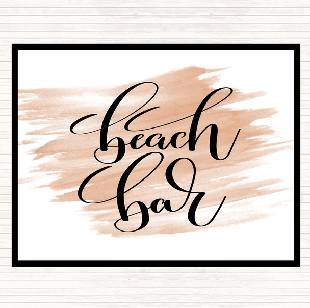 Watercolour Beach Bar Quote Placemat