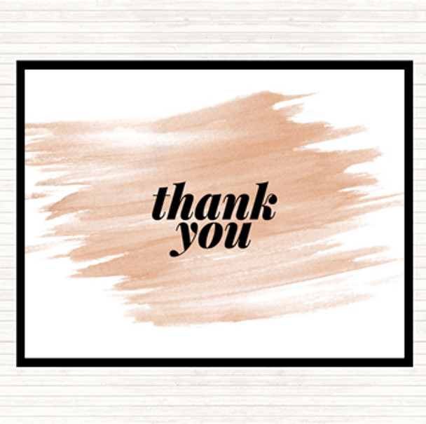 Watercolour Small Thank You Quote Placemat