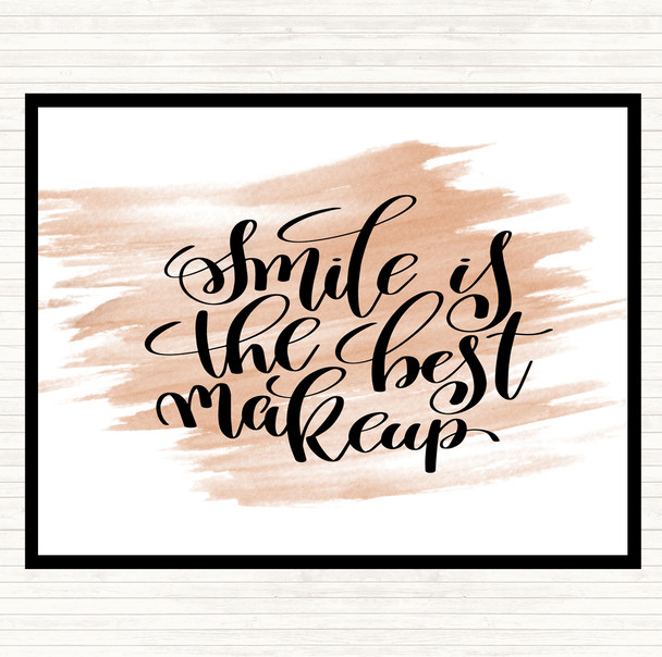 Watercolour Smile Best Makeup Quote Placemat