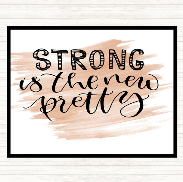 Watercolour Strong Is New Pretty Quote Placemat