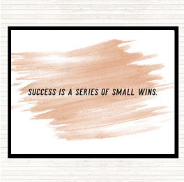 Watercolour Success Is A Series Of Small Wins Quote Placemat
