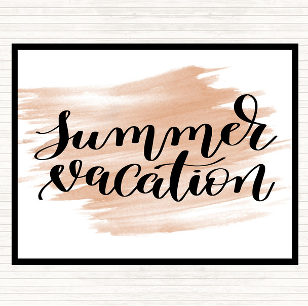Watercolour Summer Vacation Quote Placemat