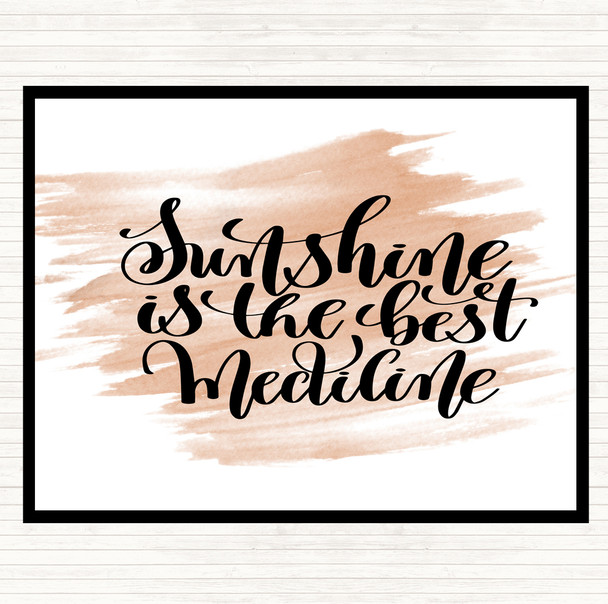 Watercolour Sunshine Medicine Quote Placemat