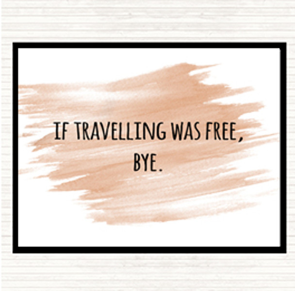 Watercolour Travelling Free Quote Placemat