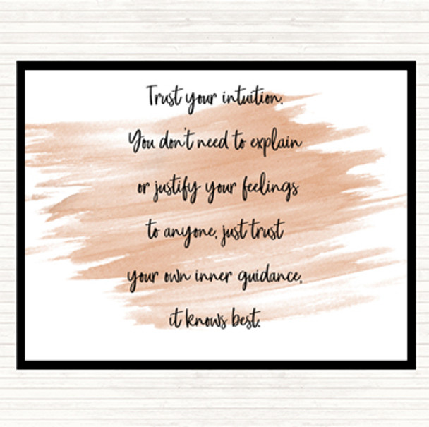 Watercolour Trust Your Intuition Quote Placemat