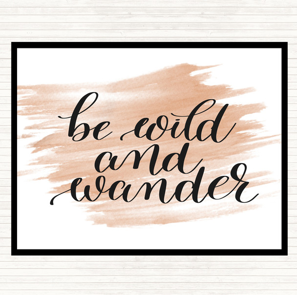 Watercolour Wild And Wander Quote Placemat