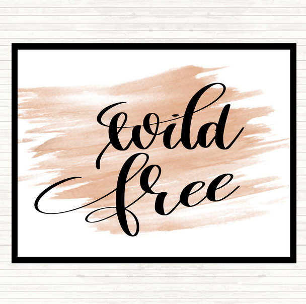 Watercolour Wild Free Quote Placemat