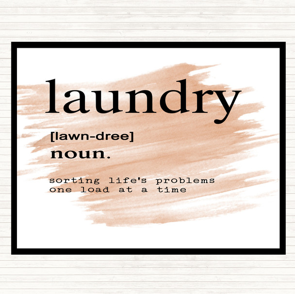 Watercolour Word Definition Laundry Quote Placemat