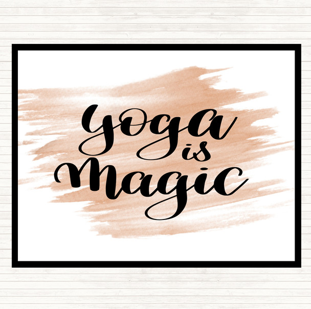 Watercolour Yoga Is Magic Quote Placemat