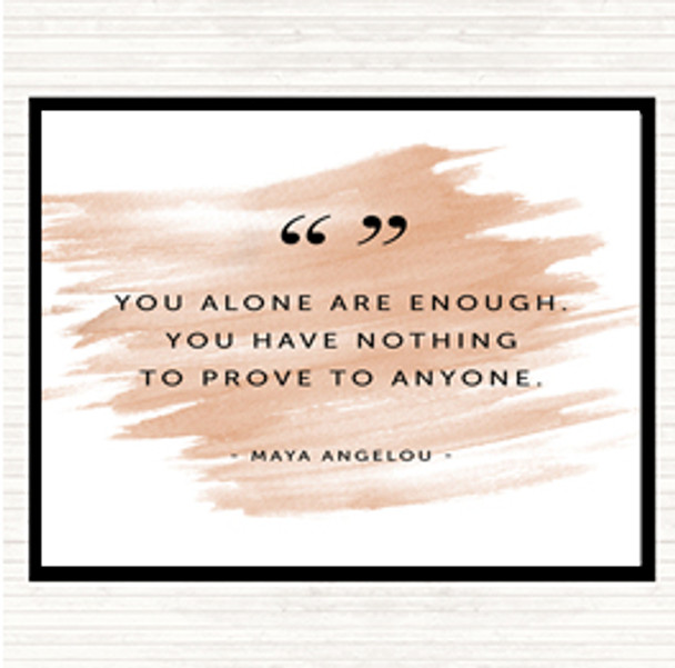 Watercolour You Alone Quote Placemat