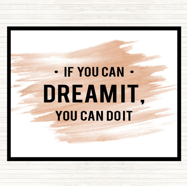 Watercolour You Can Do It Quote Placemat