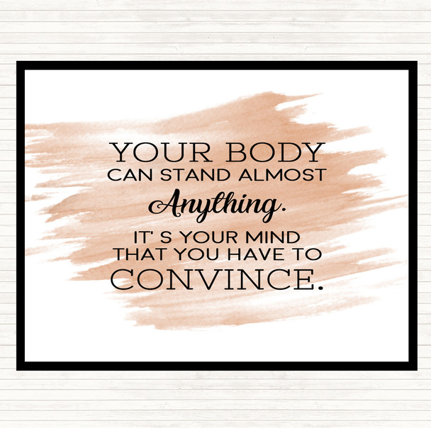 Watercolour Your Body Quote Placemat