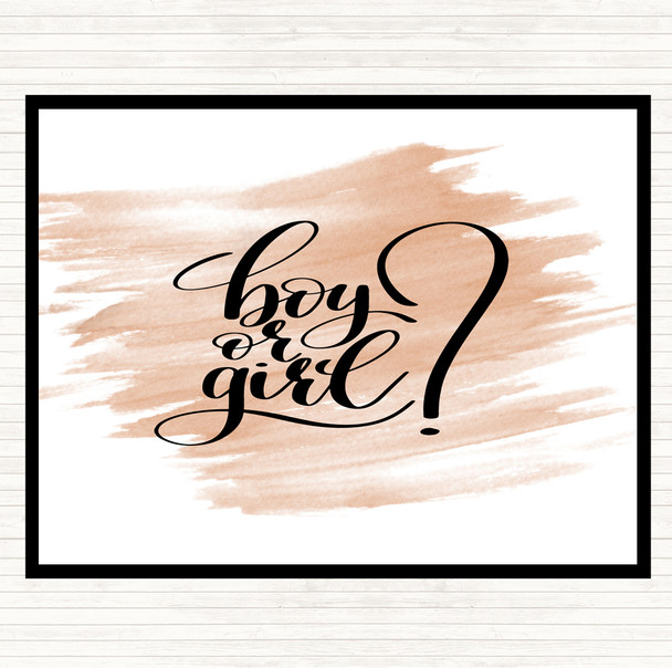 Watercolour Boy Or Girl Quote Placemat