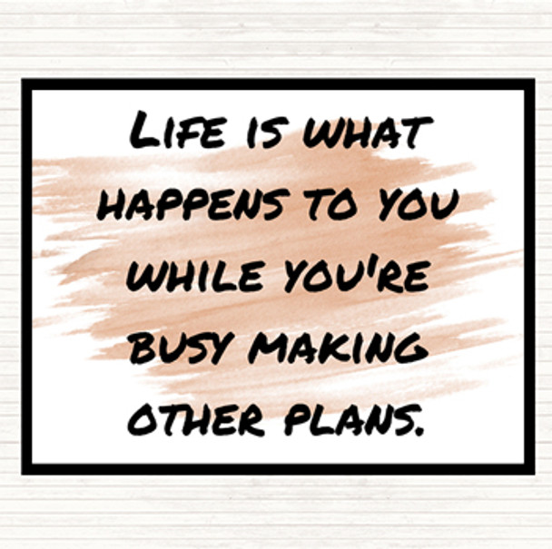 Watercolour Busy Making Other Plans Quote Placemat
